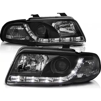 Přední světlomet PŘEDNÍ SVĚTLOMETY AUDI A4, 1999-2000, FACELIFT, LED DAYLIGHT, ČERNÉ BLACK (LPAU36)