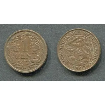 NIZOZEMÍ. 1 cent 1940. KM-152