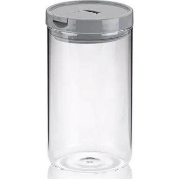 Dóza na potraviny KELA Dóza ARIK skleněná šedá 1,2 l KL-12109