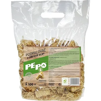 Podpalovač PEPO dřevitá vlna 100 ks