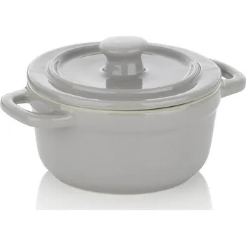 Nádoba na pečení KELA Zapékací miska pekáček s poklicí MALIN 14 x 9,5 cm šedá KL-15289