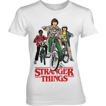 Dámské tričko Funko | Dámské tričko Stranger Things Bikes bilé - L / Bílá