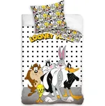 Carbotex Povlečení na velkou postel Kamarádi z Looney Tunes 140x200/70x90 cm