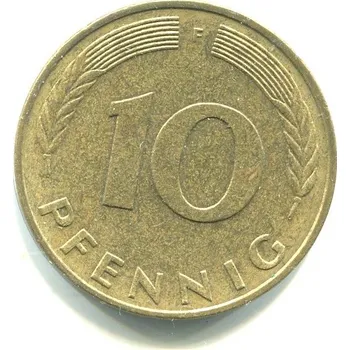 NĚMECKO. 10 Pfennig 1978/F