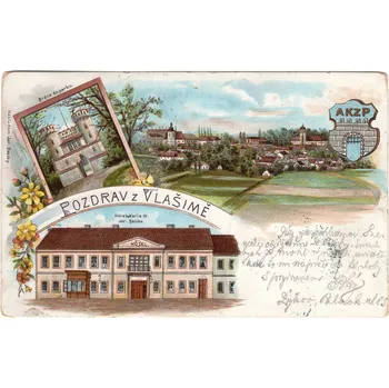 VLAŠIM. 1900. Litografie.