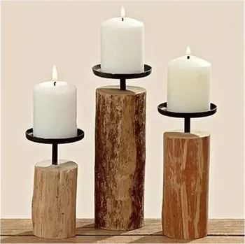 Svícen DŘEVĚNÝ SVÍCEN-BOLTZE - adventní svícen,rustikální, eukalyptové dřevo,varianty 3 svíčky jiné výšky