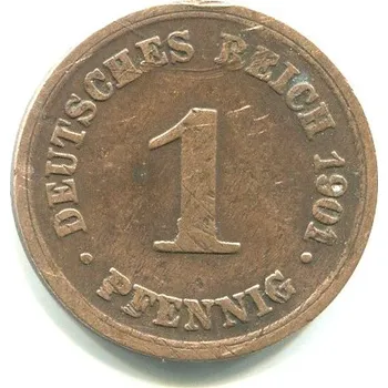 NĚMECKO. 1 Pfennig 1901/D.