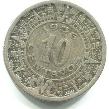 MEXIKO. 10 centavos 1936.