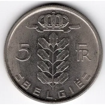 BELGIE. 5 francs 1971. BELGIE.