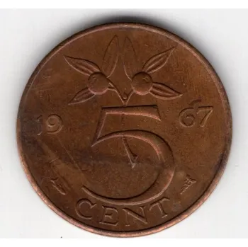 NIZOZEMÍ. 5 cents 1967.