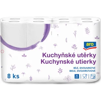 Utěrka ARO Kuchyňské utěrky 2-vrstvé 50 útržků 1x8 ks