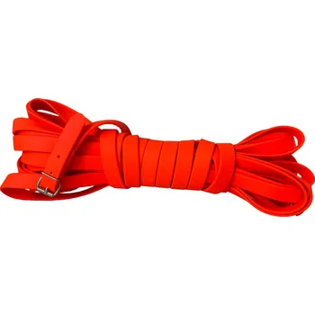 Obojek pro psa Barvířská šňůra TETRAO Biothane - oranžová plochá 8 m