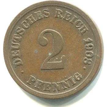 NĚMECKO. 2 Pfennig 1908/F.