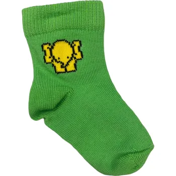 Dívčí oblečení Dětské ponožky s lycrou zelené se slonem, Velikost: 13 - 14 (19 - 21), Barva: Zelená