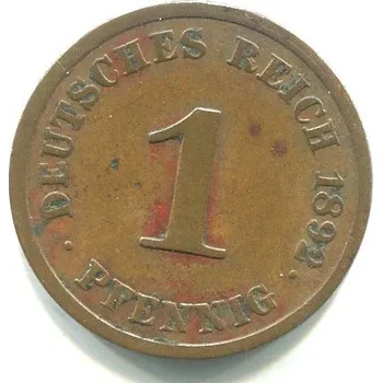 NĚMECKO. 1 Pfennig 1892/J.
