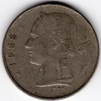 BELGIE. 1 franc 1955. BELGIE.