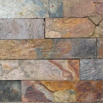 Přírodní kámen Přírodní štípaná břidlice MULTI 30x5cm (tloušťka 10 mm)