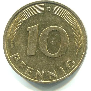 NĚMECKO. 10 pfennig 1995/D