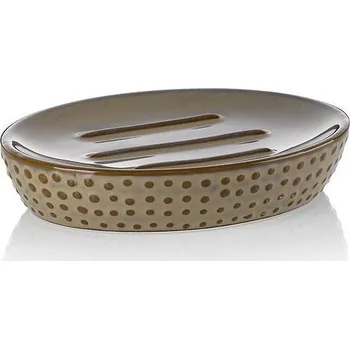 Mýdlenka KELA Miska na mýdlo Dotskeramika mokka KL-23604