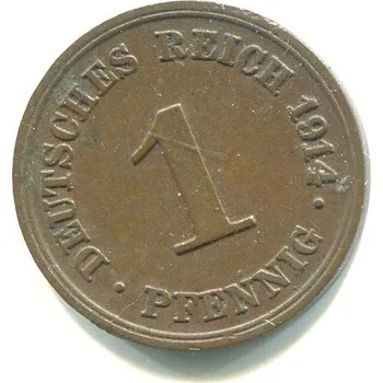 NĚMECKO. 1 Pfennig 1914/G.