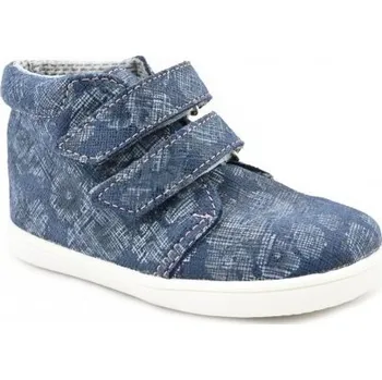 Capáčky Boots4U První botičky T021V Modrá potisk kytka, 19