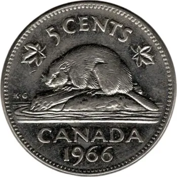KANADA. 5 cents 1966. KM-60.1