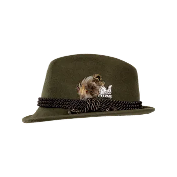 Klobouk Dětský myslivecký klobouk TETRAO - tři hnědé šňůrky zelený