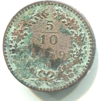 František Josef I. 5/10 Kreuzer 1859/M.