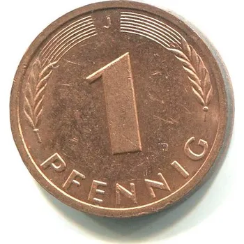 NĚMECKO. 1 Pfennig 1984/J