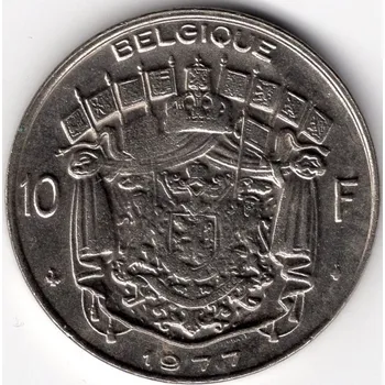 BELGIE. 10 francs 1977. BELGIQUE.