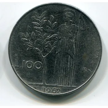 ITÁLIE. 100 lire 1962.