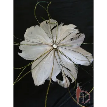 Náhrdelník Společenská brož bílá, Barva Černá, Materiál 100% Polyester