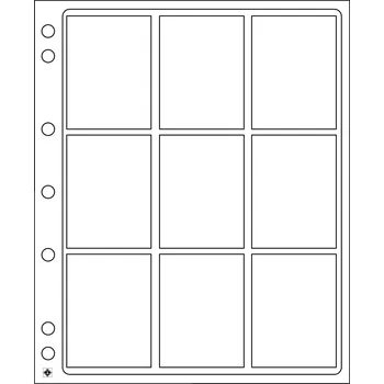 Volný čas Leuchtturm Plastové listy ENCAP, průhledné, na 9 kapslí EVERSLAB/QUICKSLAB - 2 kusy v balení