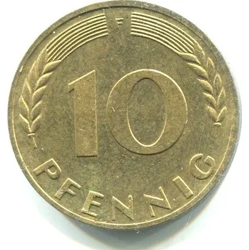 NĚMECKO. 10 pfennig 1972/F