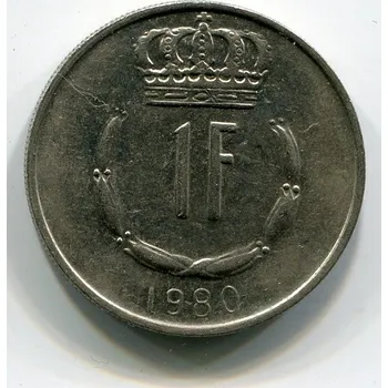 LUCEMBURSKO. 1 franc 1980.