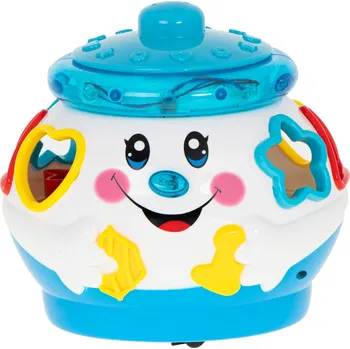 Hračka pro nejmenší KiK Hrající interaktivní hrnec modrý