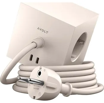 Kabelka Magnetická dobíjecí kostka Avolt Square 1, 2 x USB, 1,8 m SQ1.EUFC20.18BE béžová 01X