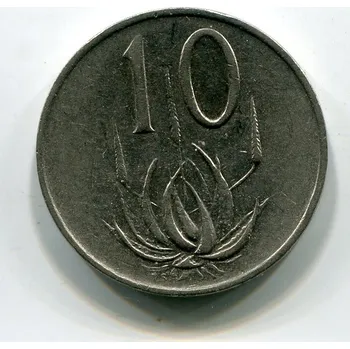 JIHOAFRICKÁ REPUBLIKA. 10 cents 1977.