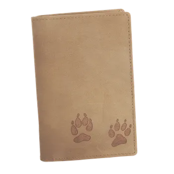 Peněženka Kožená dokladovka TETRAO psí tlapky malá