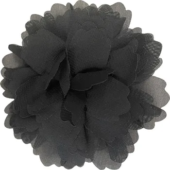 Náhrdelník Černá květina - brož, Barva Černá