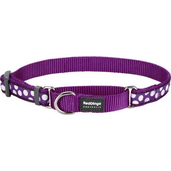 Obojek pro psa Red Dingo Obojek polostahovacíRed Dingo 20 mm x 33-50 cm- White Spots on Purple