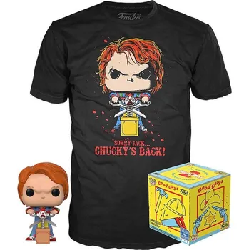 Figurka Funko | POP FIGURKA A TRIČKO Childs Play Chucky - XL / Černá