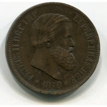 BRAZÍLIE. 20 reis 1870.