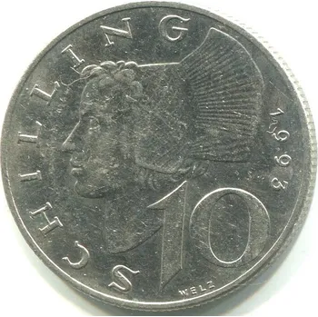 Sběratelství RAKOUSKO. 10 Schilling 1993.
