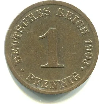 NĚMECKO. 1 Pfennig 1903/J.