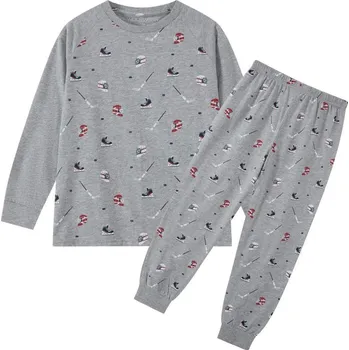 Chlapecké pyžamo Chlapecké pyžamo Wolf S2455 šedé hokej