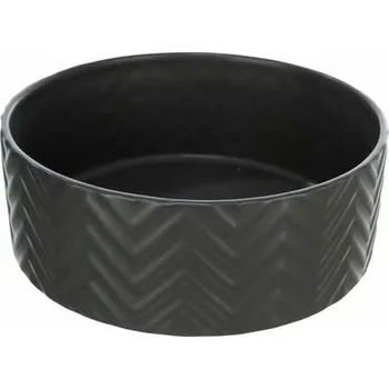 Miska pro psa Trixie Keramická miska 1,6 l/ø 20 cm, vroubkovaná, černá