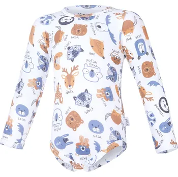 Kojenecký body Little Angel Body tričko smyk TISK Outlast® - různé vzory Barva: bílá barevná zvířátka, Velikost: 86