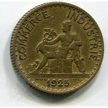 FRANCIE. 1 franc 1925. KM-876