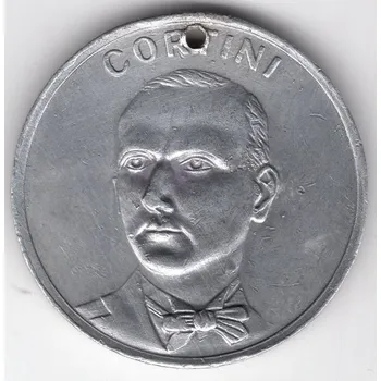 Teatre-Variete Praha. CORTINI - žeton kouzelníka. 1933.